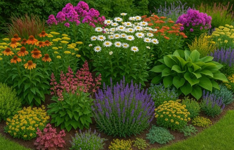 Как оформить клумбу из многолетников: идеи для начинающих садоводов